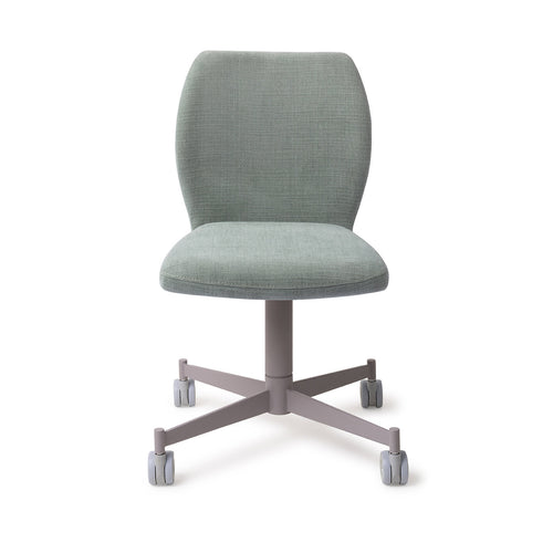 Chaise Ikata tissu pied central à roulettes