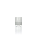 Gobelet droit en verre gris fumé 10 cm
