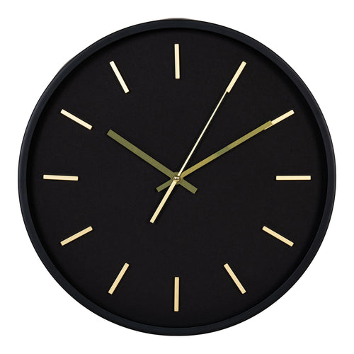 Kensington silent wall clock black and gold ø 35 cm