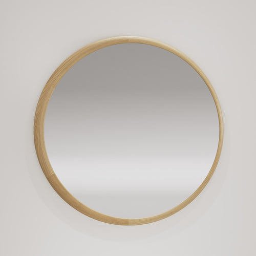 Oglindă rotundă de perete Luna lemn masiv Ø 45 cm