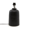 Pied de lampe à poser en terre cuite noire