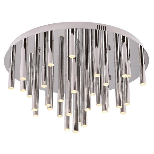 Plafonnier Organic 60 cm chromé à variateur