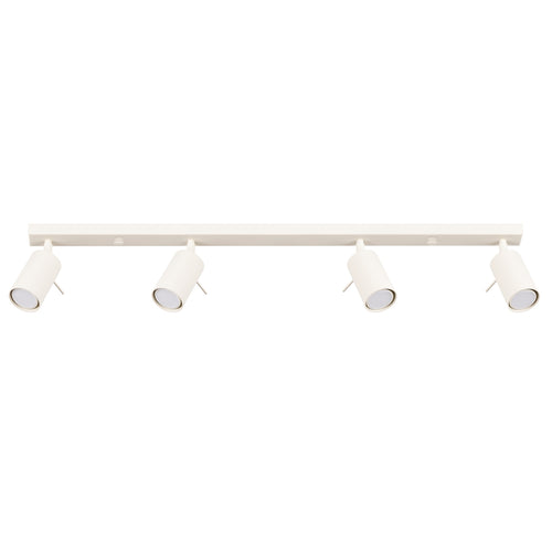 Plafonnier rampe 4 spots Ring acier GU10