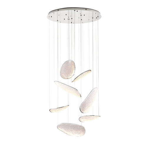 Suspension Empire chromée 7 lumières