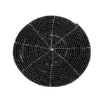 Dessous-de-verre rond en perles noires 10 cm, vue 3