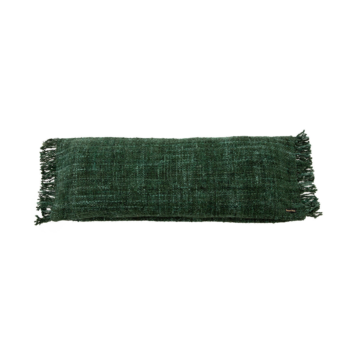 Housse de coussin Oh My Gee en coton vert sapin 35x100 cm