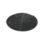 Dessous-de-verre rond en perles noires 10 cm