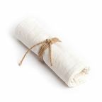 Serviette de table en lin lavé blanc 45x45 cm