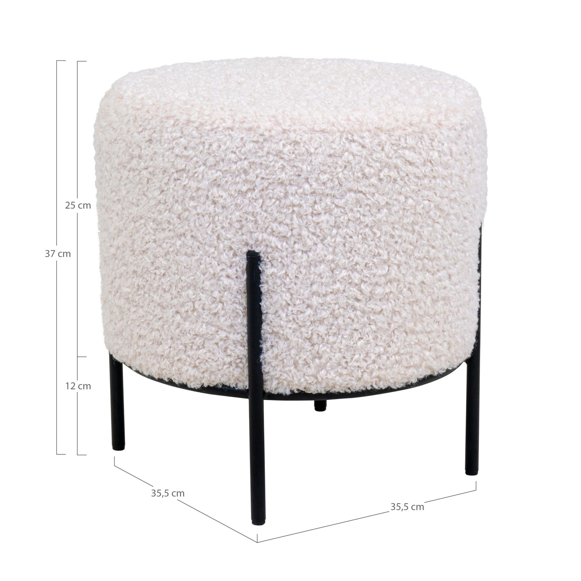 Pouf Alford Blanc