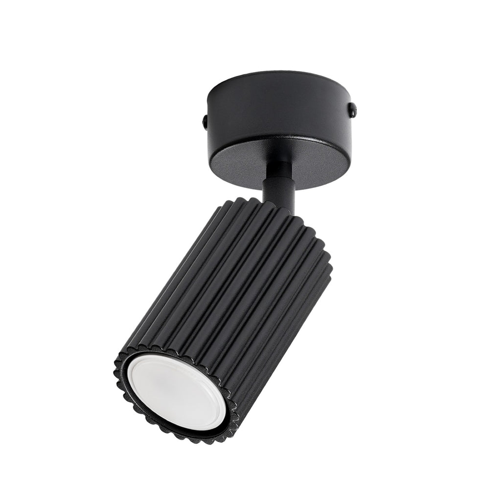 Plafonnier Karbon 1 aluminium noir GU10