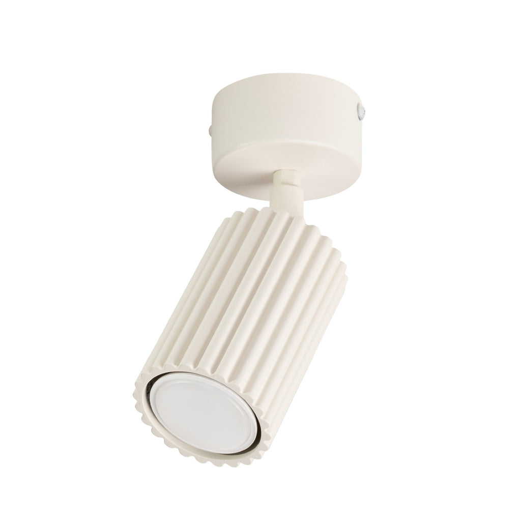 Plafonnier Karbon 1 aluminium beige GU10