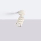 Plafonnier Karbon 1 aluminium beige GU10 vue de profil