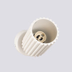 Plafonnier Karbon 1 aluminium beige GU10 tête orientée