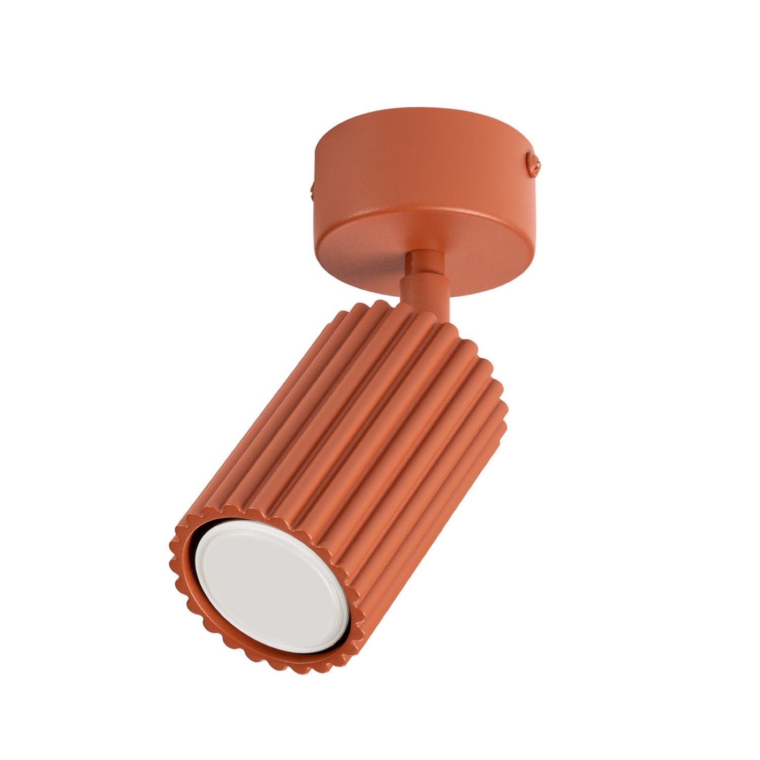 Plafonnier Karbon 1 aluminium rouge ocre GU10