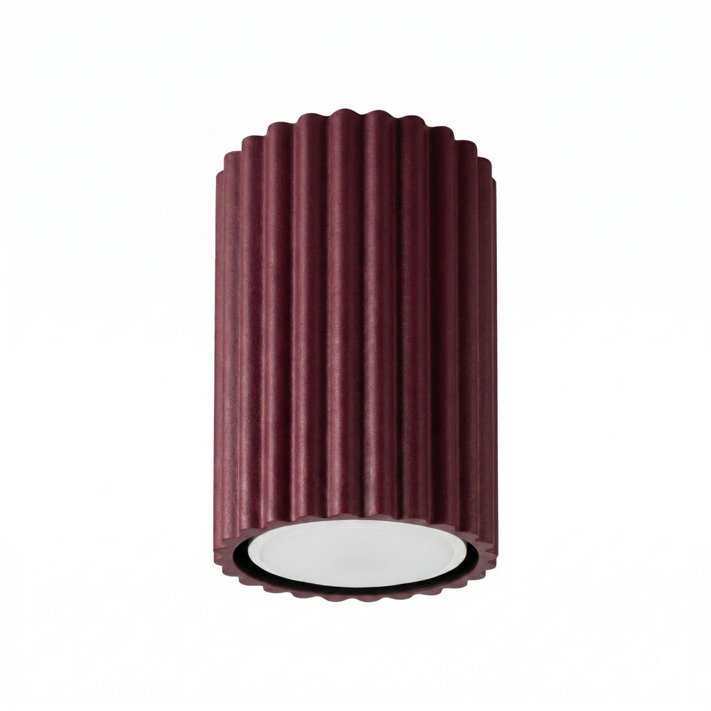 Plafonnier Karbon 10 aluminium bordeaux GU10
