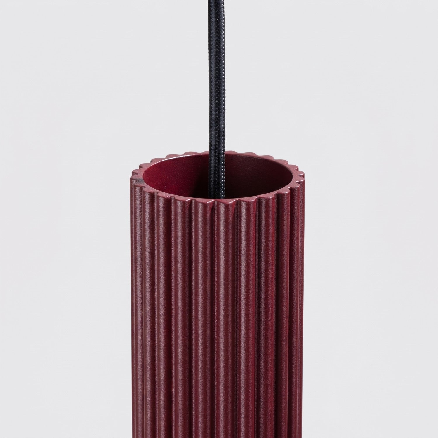 Suspension Karbon 1 lumière aluminium bordeaux GU10 tête orientée