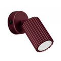 Applique murale Karbon à interrupteur aluminium bordeaux GU10