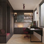 Plafonnier Karbon rampe 4 spots aluminium bordeaux GU10 détail