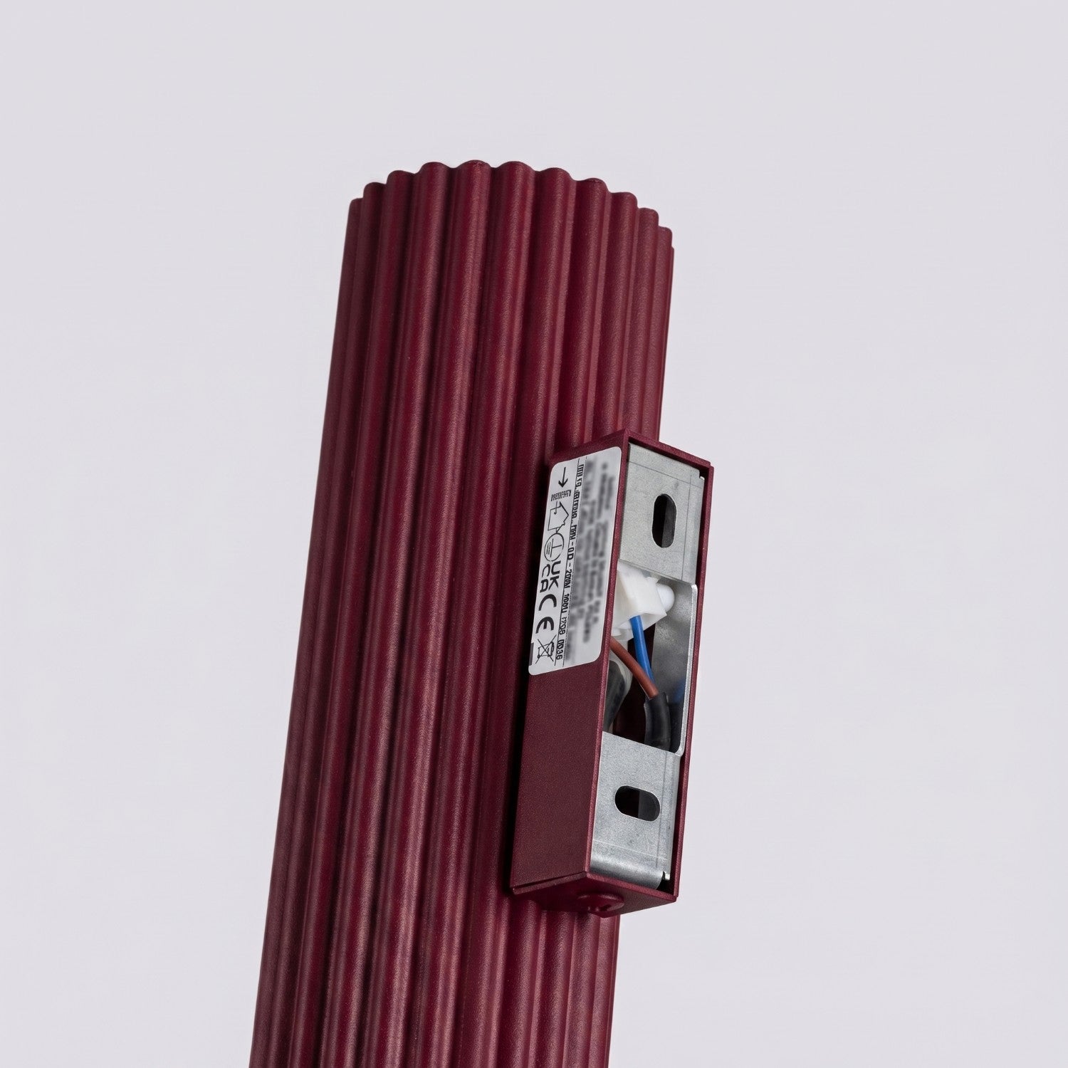 Applique murale Karbon 20 haut et bas aluminium bordeaux GU10 tête orientée