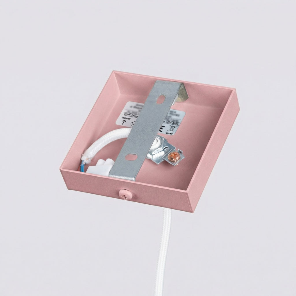 Suspension Karbon 1 lumière aluminium rose GU10 en situation