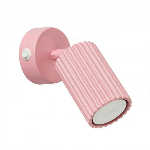 Applique murale Karbon à interrupteur aluminium rose GU10