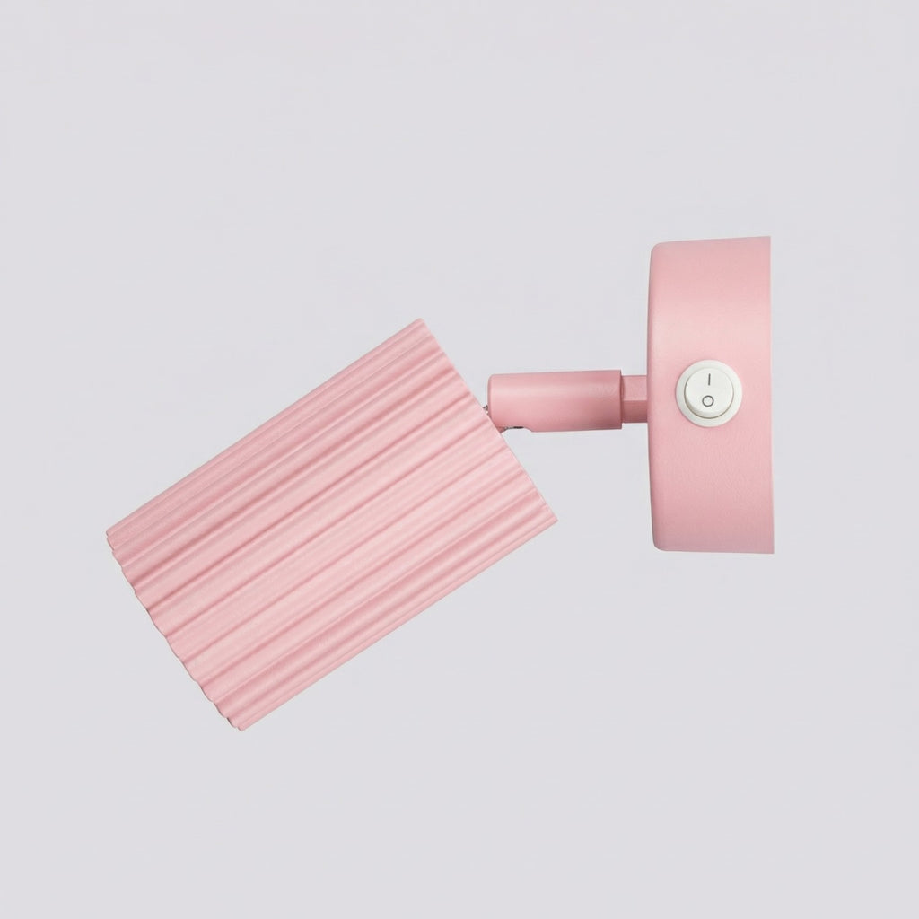 Applique murale Karbon à interrupteur aluminium rose GU10 tête orientée