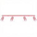 Plafonnier Karbon rampe 4 spots aluminium rose GU10