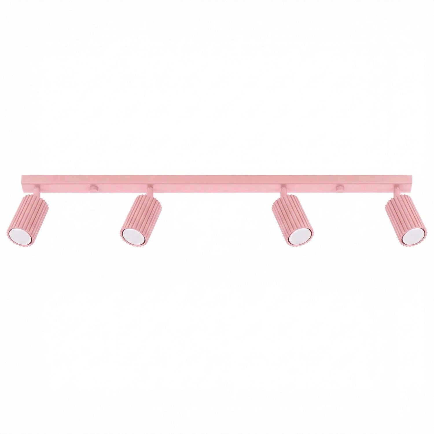 Plafonnier Karbon rampe 4 spots aluminium rose GU10