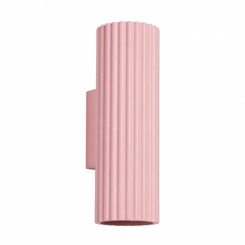 Applique murale Karbon 20 haut et bas aluminium rose GU10