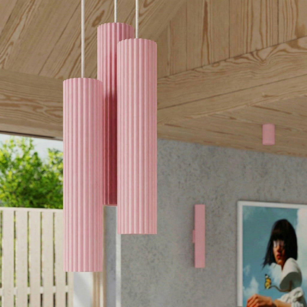 Applique murale Karbon 20 haut et bas aluminium rose GU10 détail