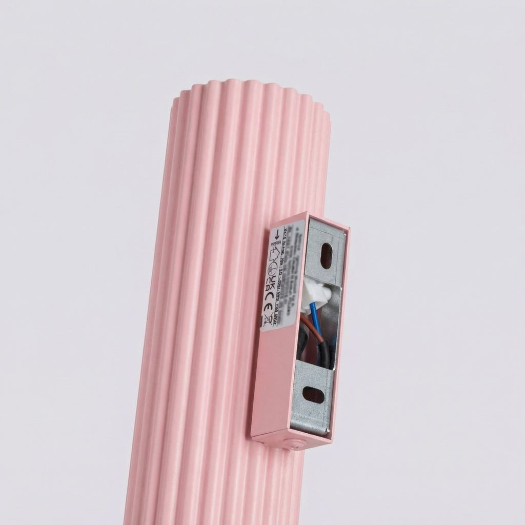 Applique murale Karbon 20 haut et bas aluminium rose GU10 tête orientée