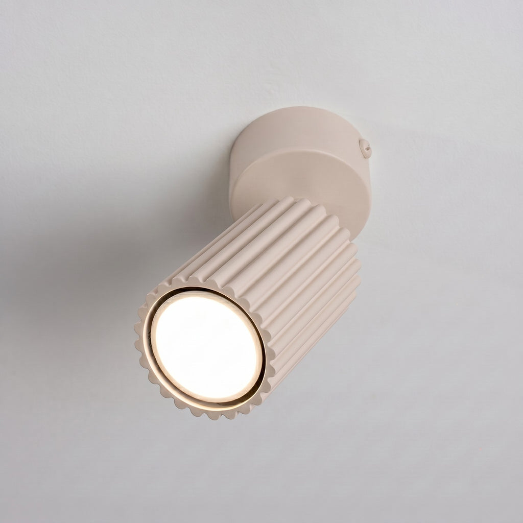 Plafonnier Karbon 1 aluminium taupe GU10 en situation