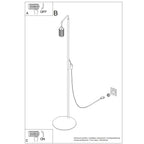 Lampadaire Karbon 1 aluminium blanc GU10 vue de dessous