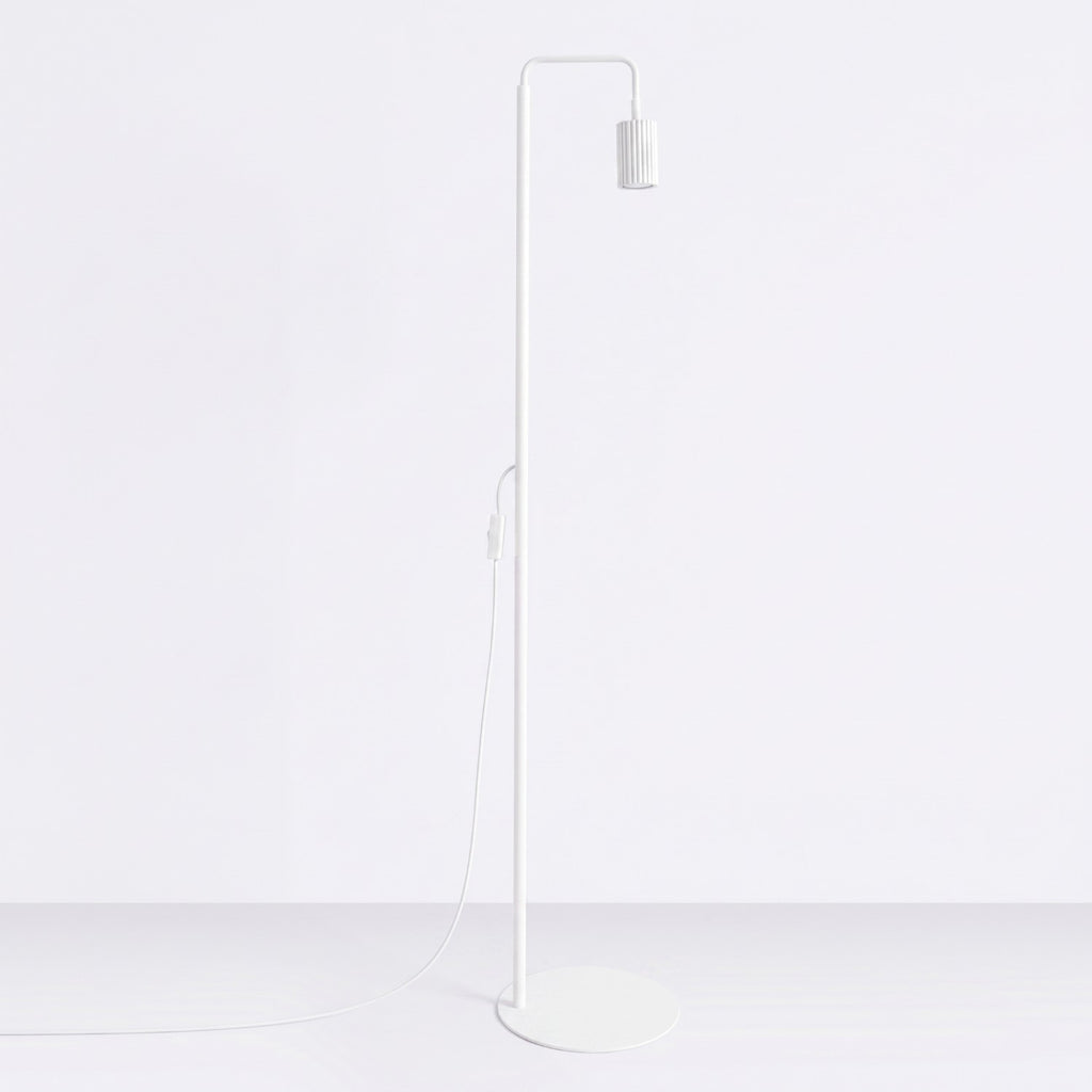 Lampadaire Karbon 1 aluminium blanc GU10 vue de profil