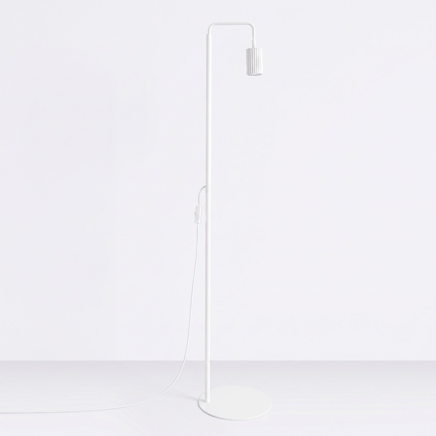 Lampadaire Karbon 1 aluminium blanc GU10 vue de profil