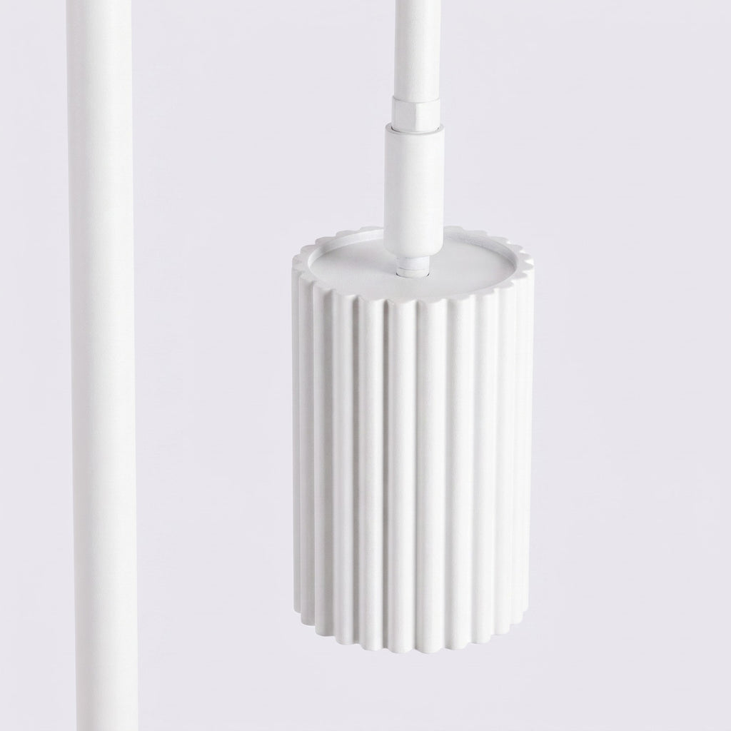 Lampadaire Karbon 1 aluminium blanc GU10 tête orientée