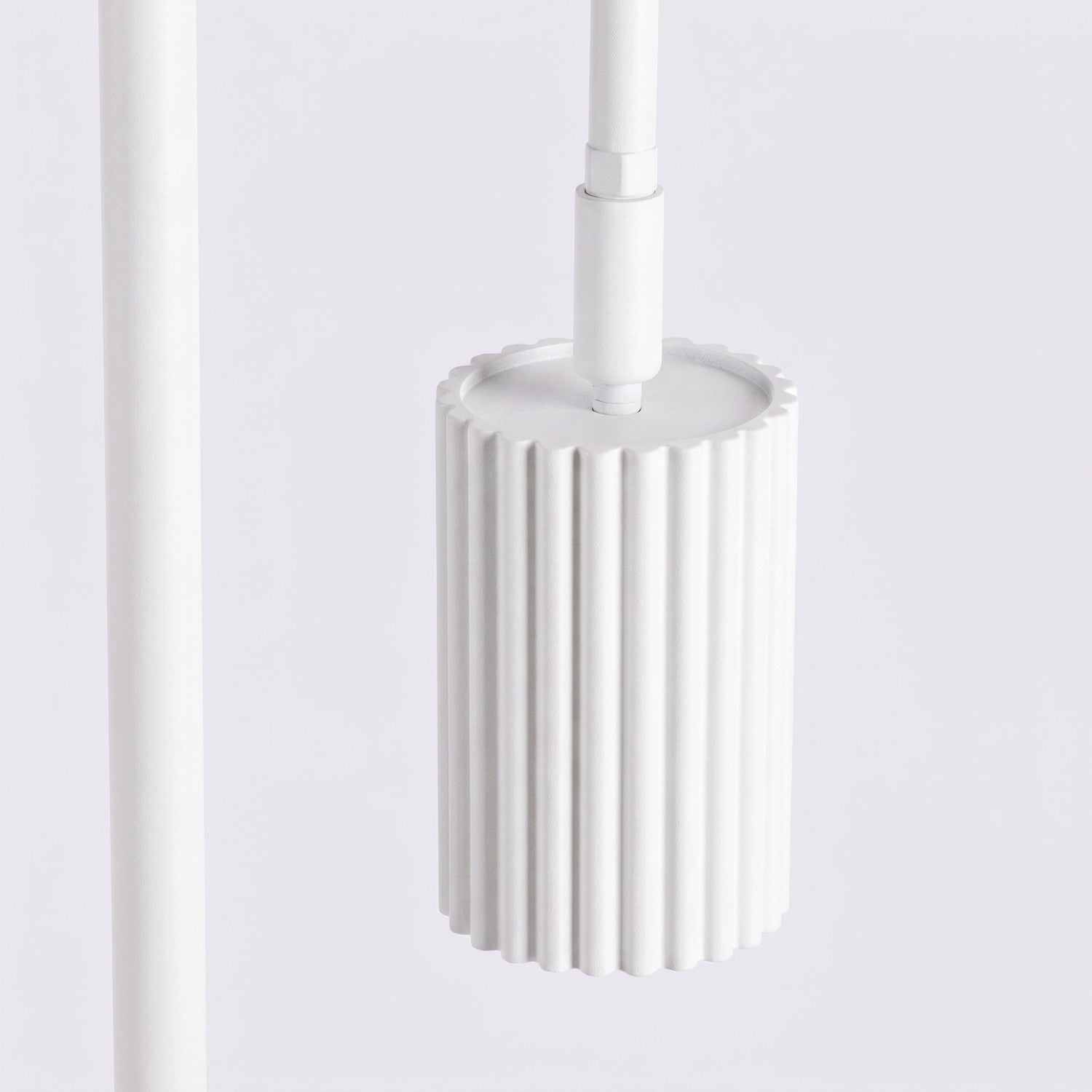 Lampadaire Karbon 1 aluminium blanc GU10 tête orientée