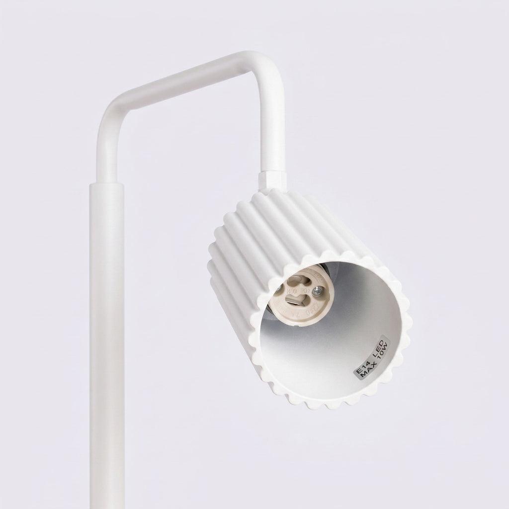 Lampadaire Karbon 1 aluminium blanc GU10 vue rapprochée