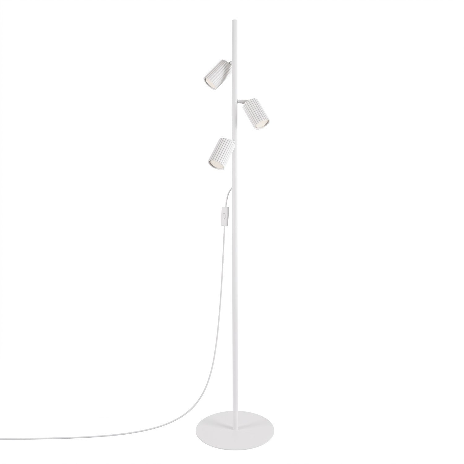 Lampadaire Karbon 3 spots aluminium blanc GU10