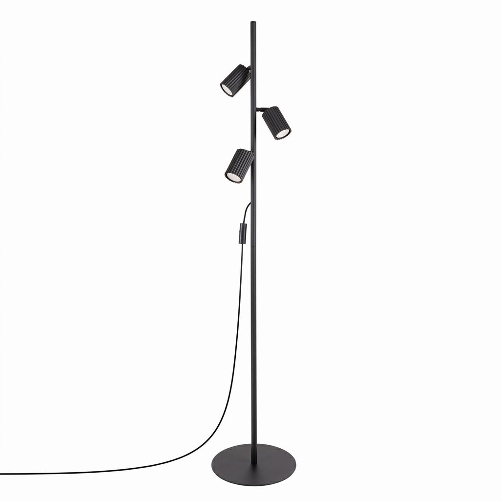Lampadaire Karbon 3 spots aluminium noir GU10