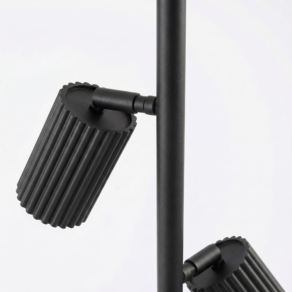 Lampadaire Karbon 3 spots aluminium noir GU10 tête orientée