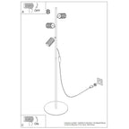 Lampadaire Karbon 3 spots aluminium beige GU10 vue de dessous