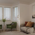 Lampadaire Karbon 3 spots aluminium beige GU10 vue de profil