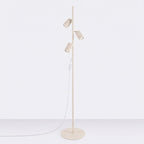 Lampadaire Karbon 3 spots aluminium beige GU10 vue de profil