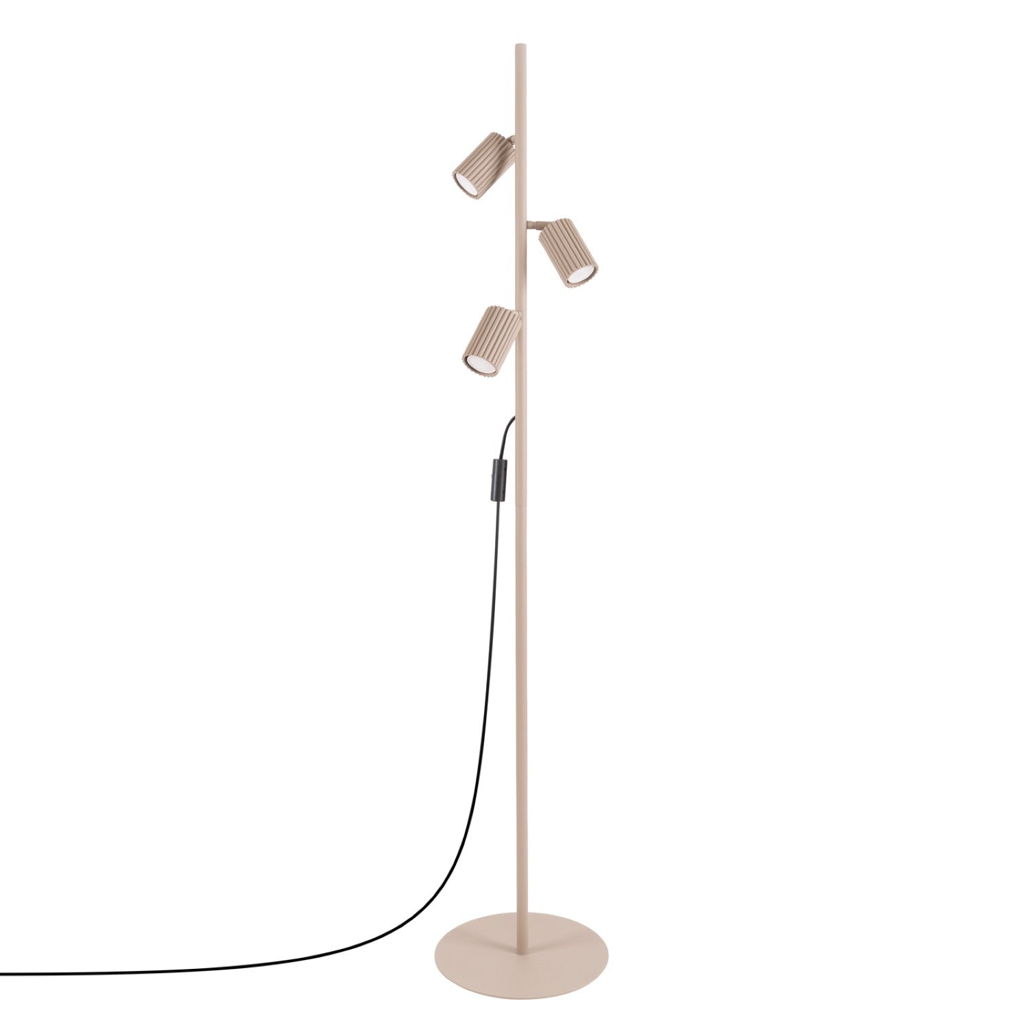 Lampadaire Karbon 3 spots aluminium taupe GU10