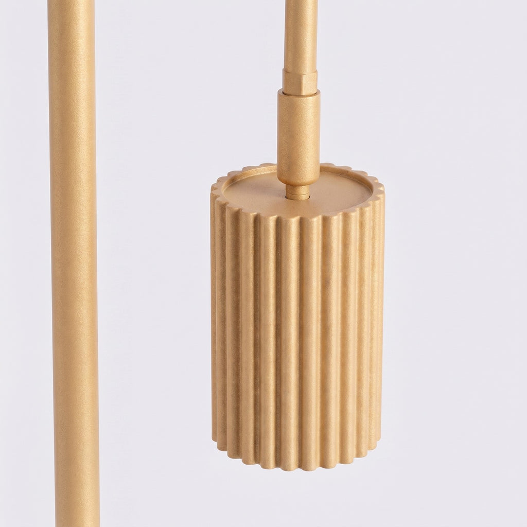 Lampadaire Karbon 1 aluminium doré GU10 tête orientée