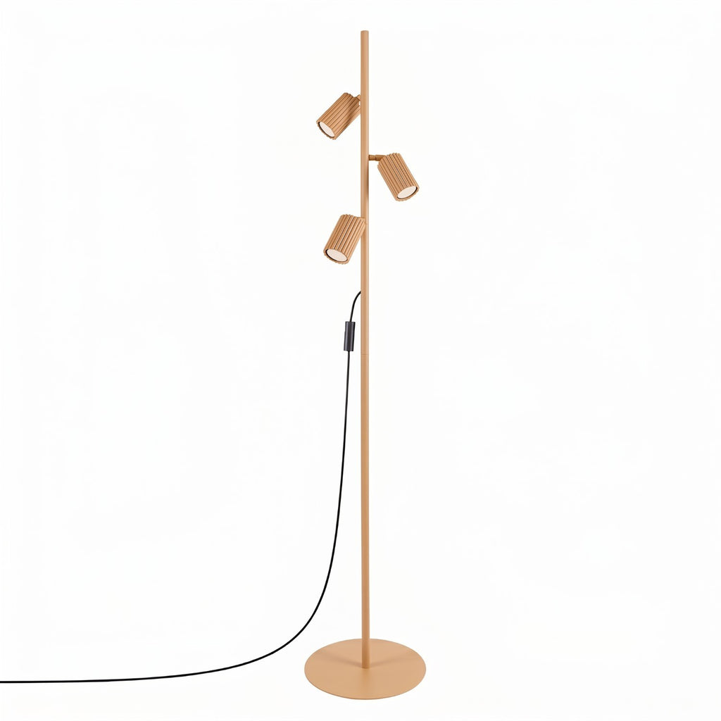 Lampadaire Karbon 3 spots aluminium doré GU10