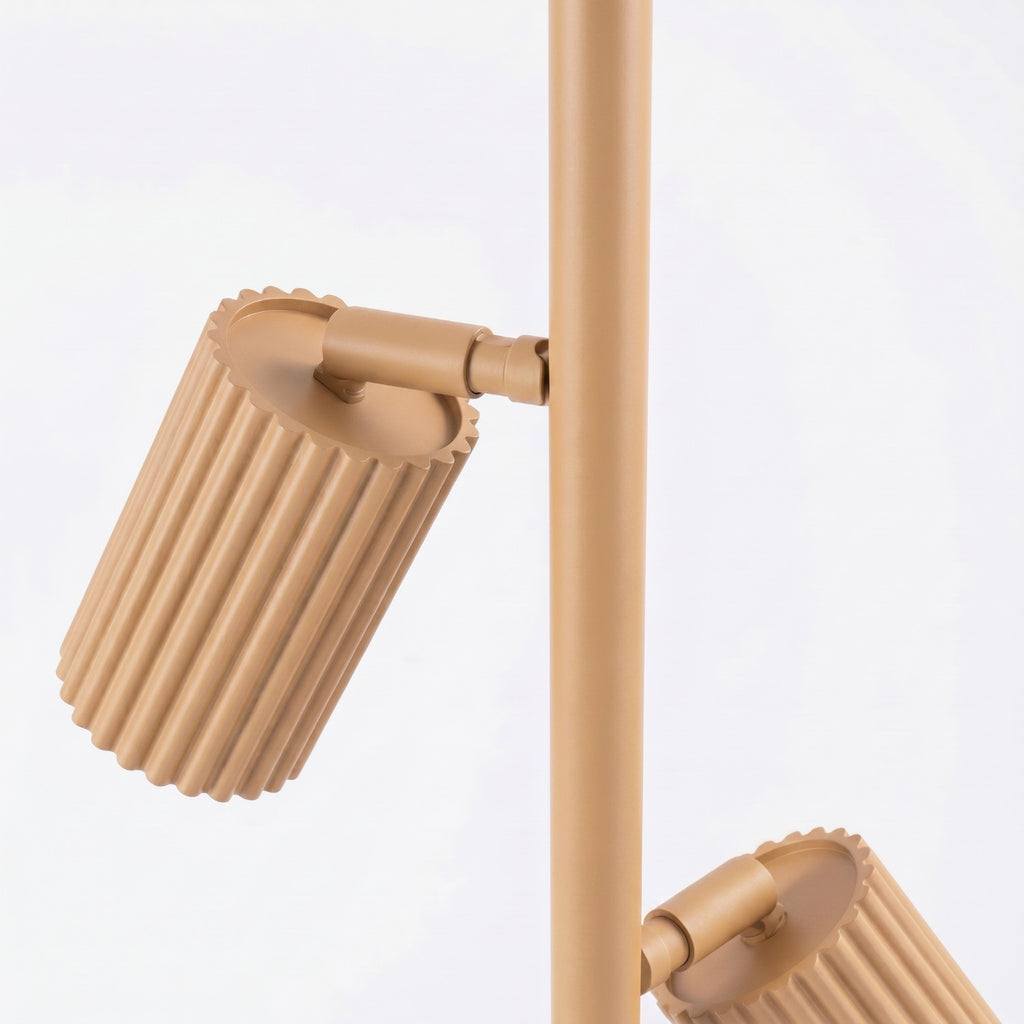 Lampadaire Karbon 3 spots aluminium doré GU10 tête orientée
