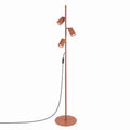 Lampadaire Karbon 3 spots aluminium rouge ocre GU10