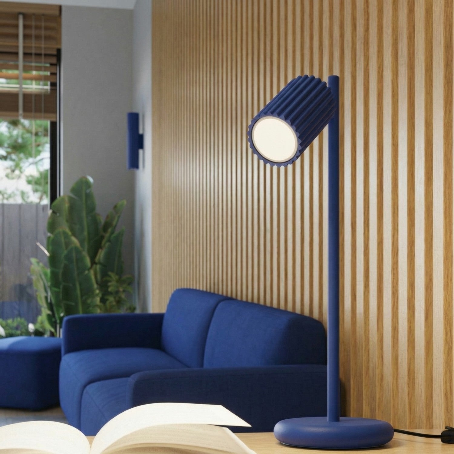 Applique murale Karbon 20 haut et bas aluminium outremer GU10 détail